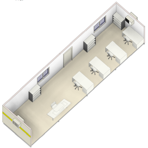 12.0 x 3.0 Portable Office Isometric