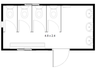 4.8 x 2.4 Toilet Blocks Floor Plan